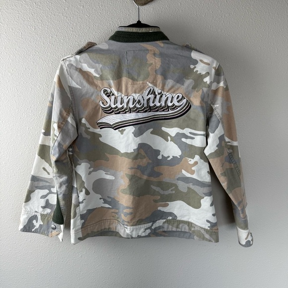 Zadig & Voltaire Cavi Camo Jacket Green Tan Casual Military Women Small Designer - Picture 11 of 13